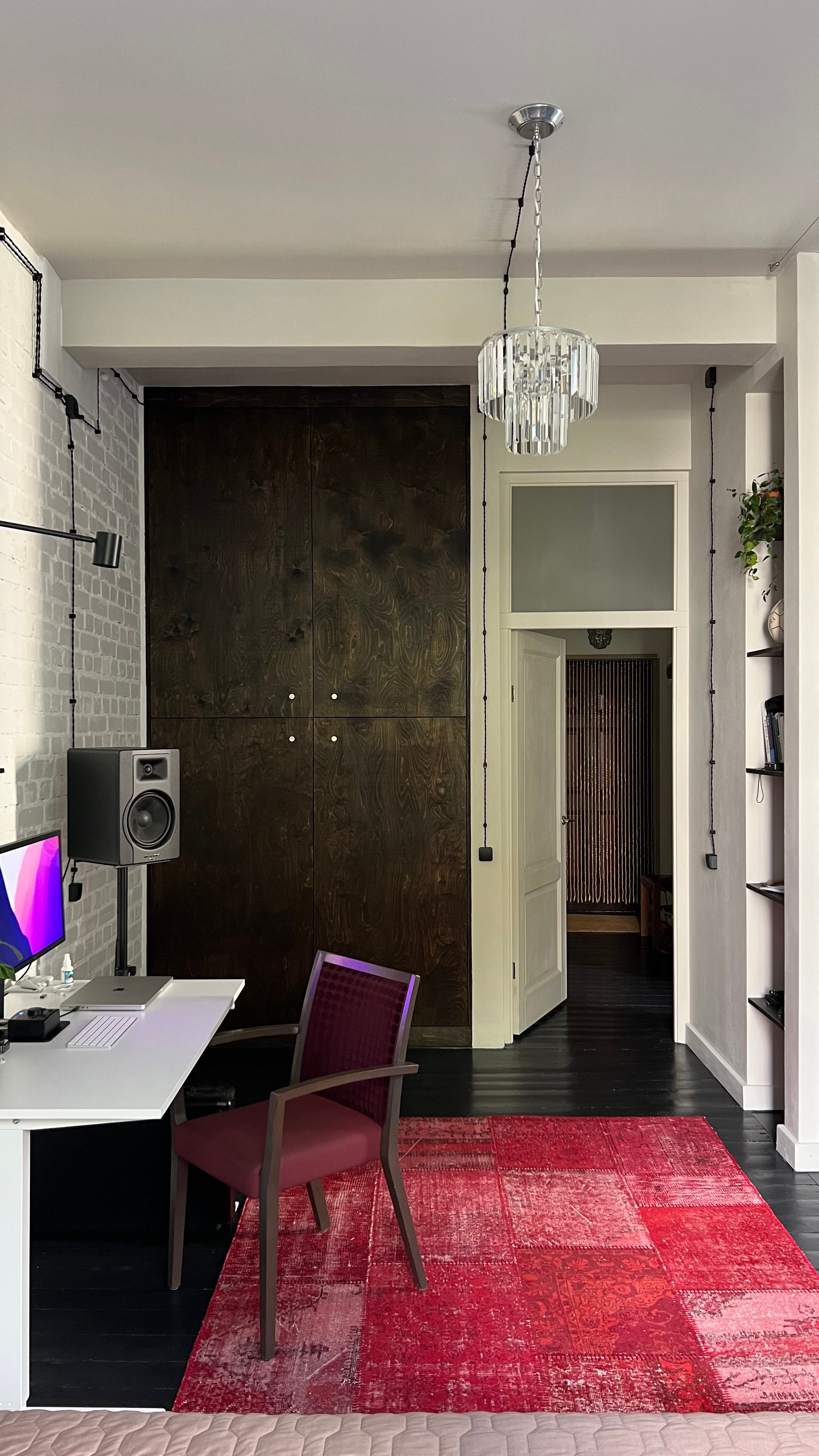 brick road with flowers on the side